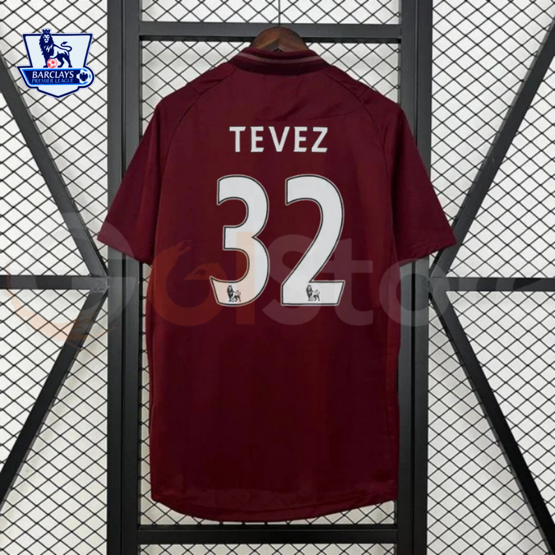Manchester City 2012-2013 Retro Away Short Sleeve Jersey #32 Tevez Premier League Patch Personalized Rare