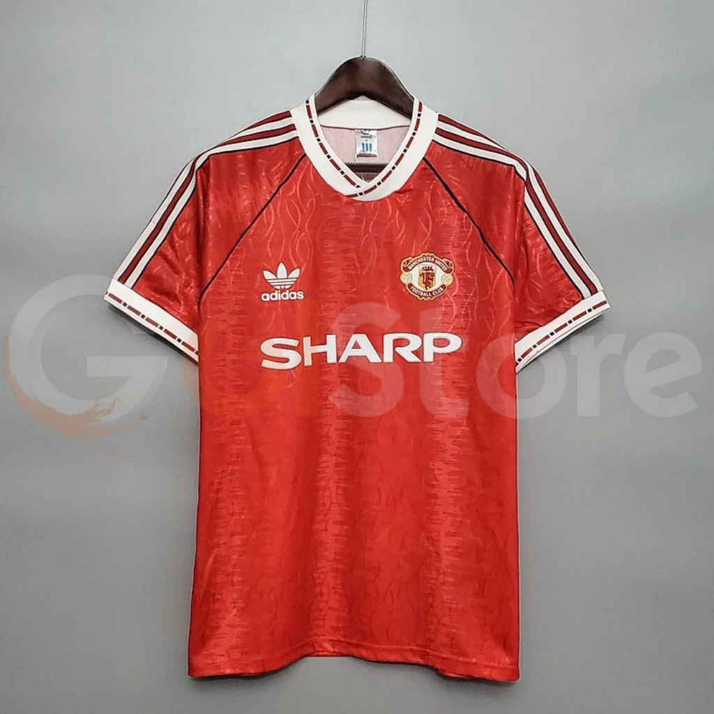 Manchester United 1990-1992 Retro Home Short Sleeve Jersey Rare Collector Ferguson Era