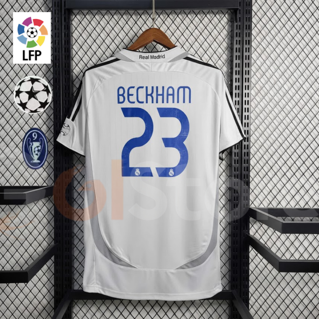 2006/07 Real Madrid Retro Home Jersey #23 Beckham LaLiga & UCL