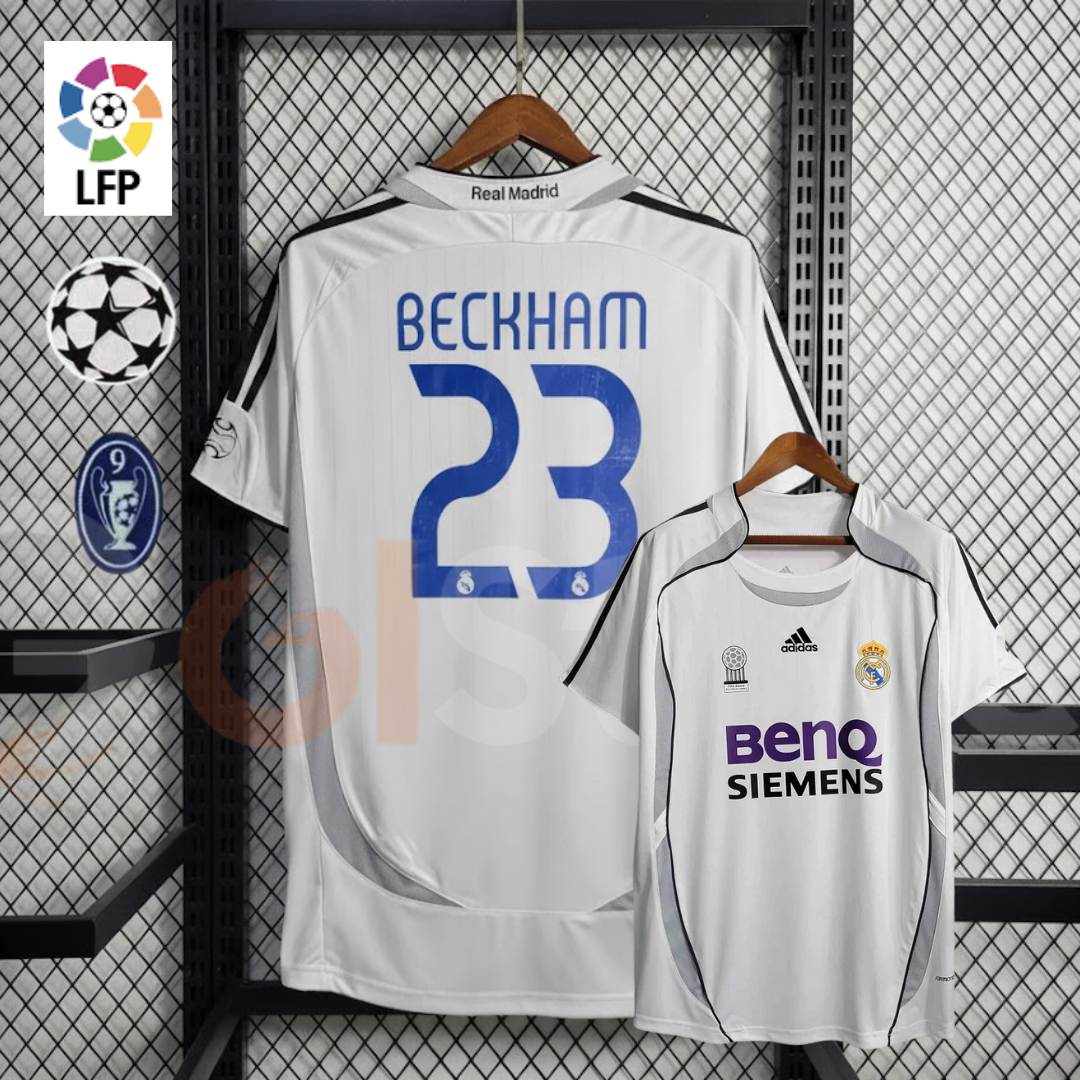 2006/07 Real Madrid Retro Home Jersey #23 Beckham LaLiga & UCL
