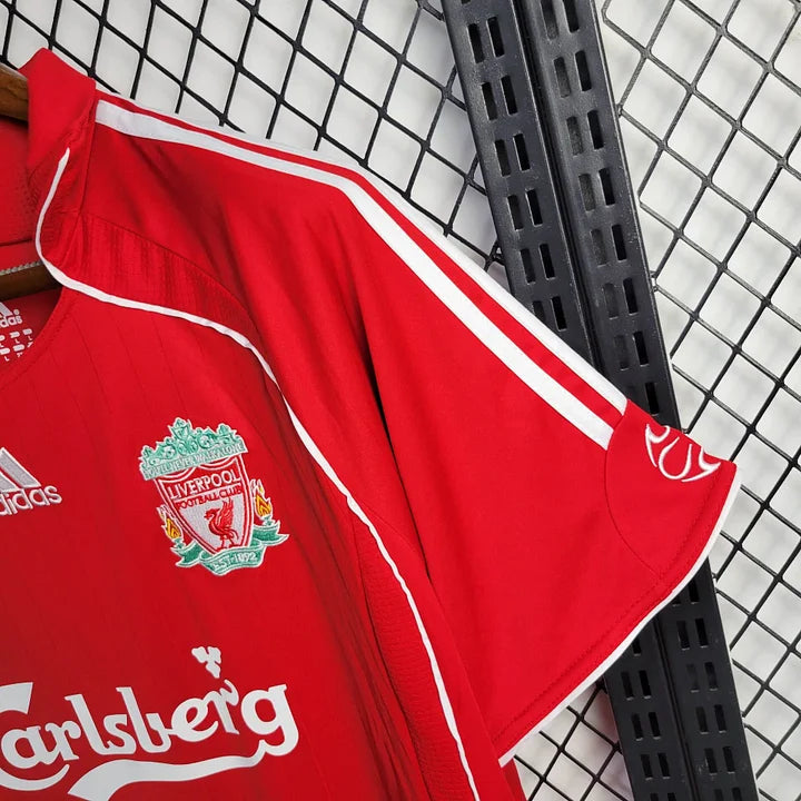 2006-2007 Liverpool Retro Red Home Short Sleeve Jersey Personalized PL UCL Patch