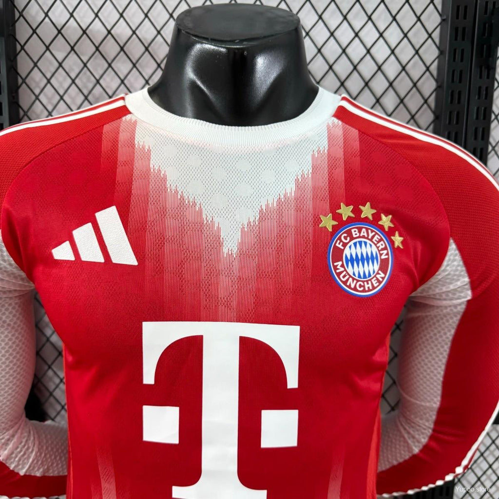 Bayern Munich 2025–2026 Home Long Sleeve Player Jersey