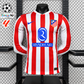 Atlético Madrid 2025-26 Home Jersey – Custom Name & Number | Long Sleeve | S–2XL