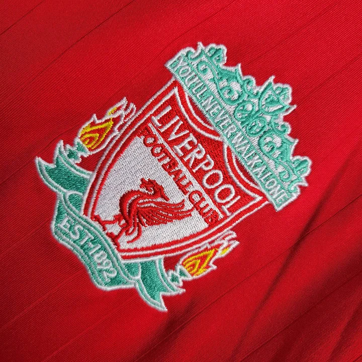 2006-2007 Liverpool Retro Red Home Short Sleeve Jersey Personalized PL UCL Patch