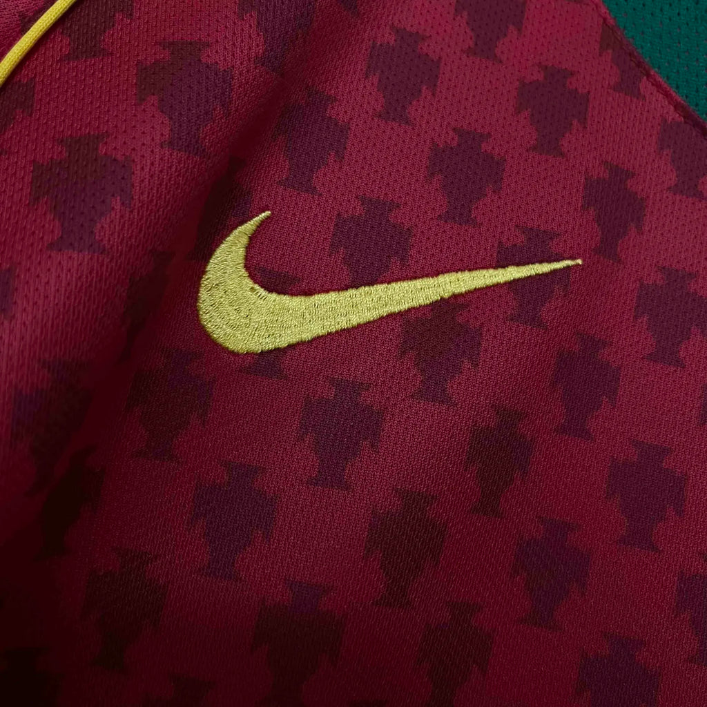 Portugal 2004 Retro Home Short Sleeve Jersey Euro 2004 Patch Personalized Rare Figo Rui Costa Deco Ronaldo
