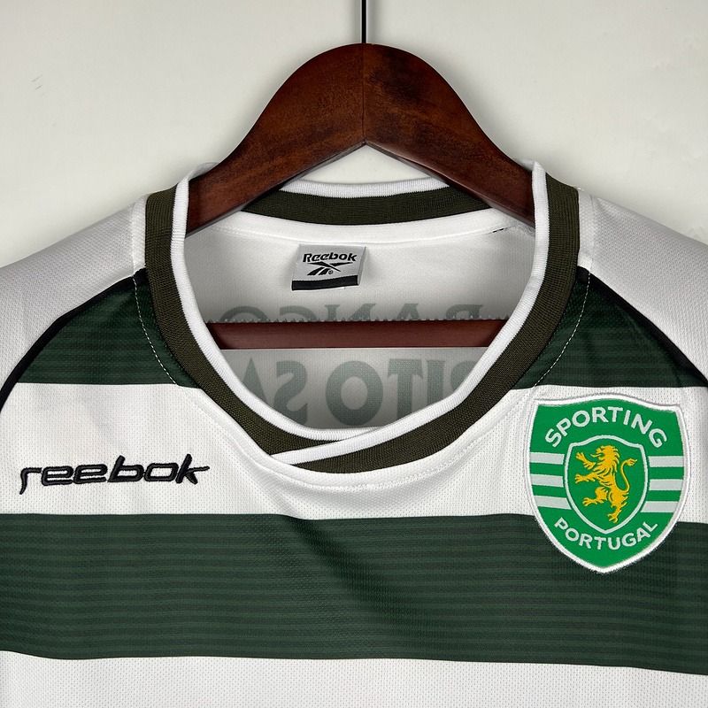 Sporting CP 2001-2003 Retro Long Sleeve Jersey #28 Cristiano Ronaldo Primeira Liga Patch Personalized Rare