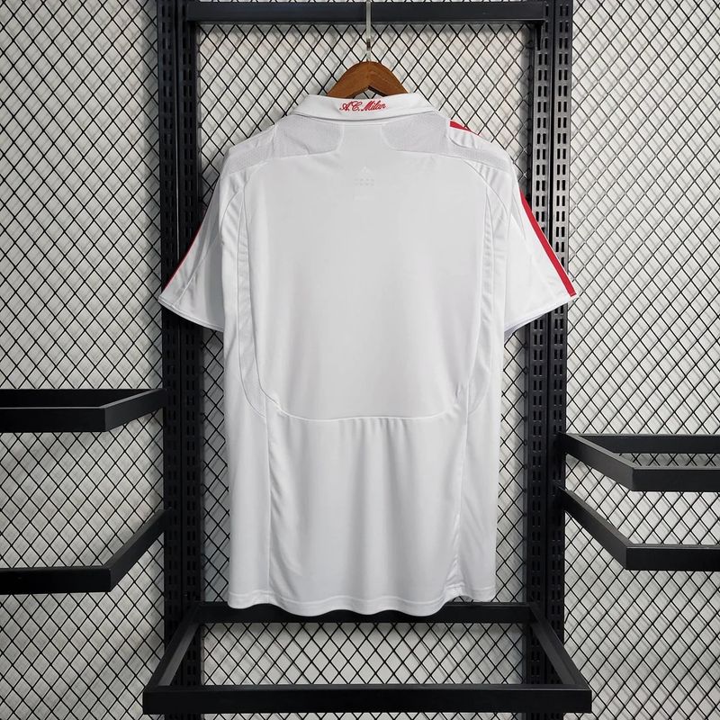Retro AC Milan 2007-08 White Jersey Short Sleeve Custom