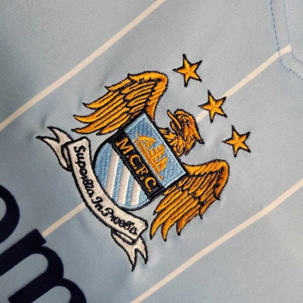 Manchester City 2008-2009 Retro Home Short Sleeve Jersey Personalized PL Patch