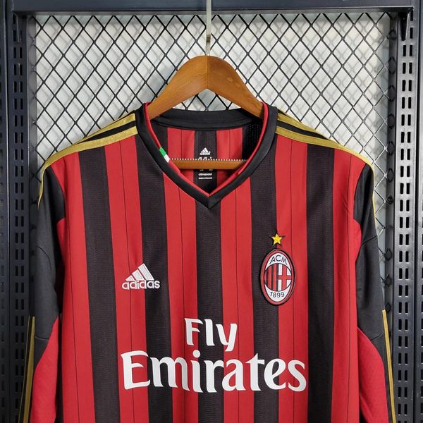 Retro AC Milan 2013-14 Home Jersey Long Sleeve