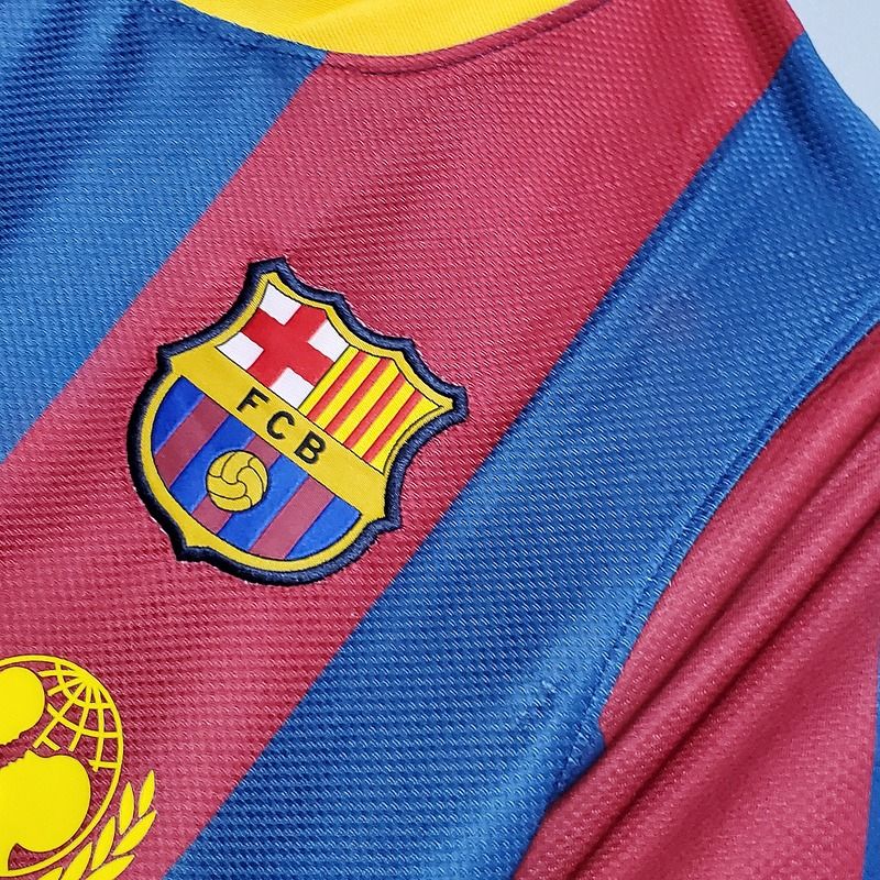 FC Barcelona 2010-11 Retro Home Jersey | #7 David Villa | La Liga & UCL
