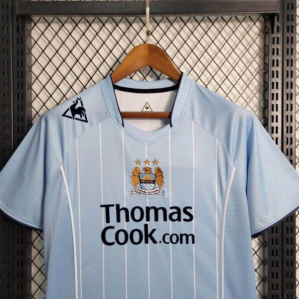 Manchester City 2008-2009 Retro Home Short Sleeve Jersey Personalized PL Patch