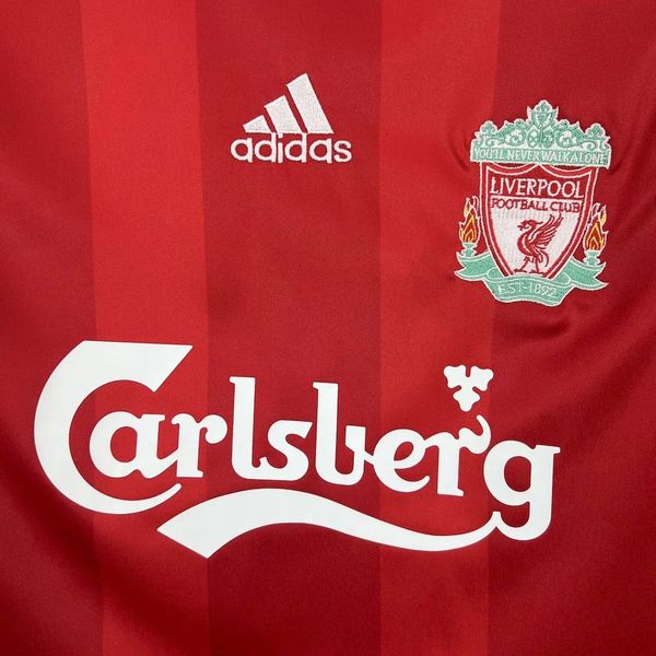 2008-2009 Liverpool Retro Red Home Short Sleeve Jersey #19 Babel Personalized PL Patch