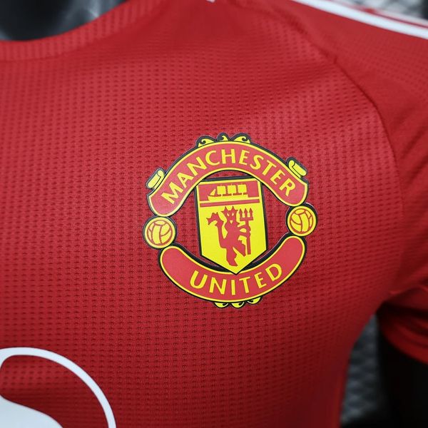 Manchester United 2024-2025 Home Short Sleeve Jersey #8 Bruno Fernandes Personalized PL