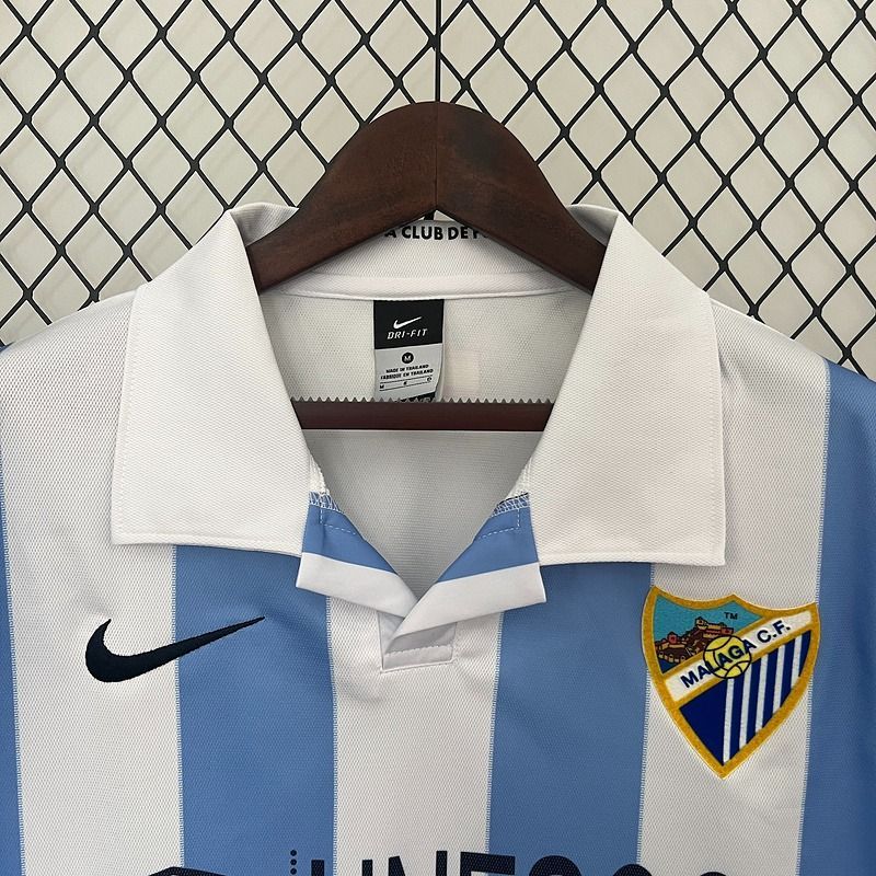 Malaga CF 2012-2013 Retro Home Short Sleeve Jersey Personalized La Liga UCL Patch Rare Collector