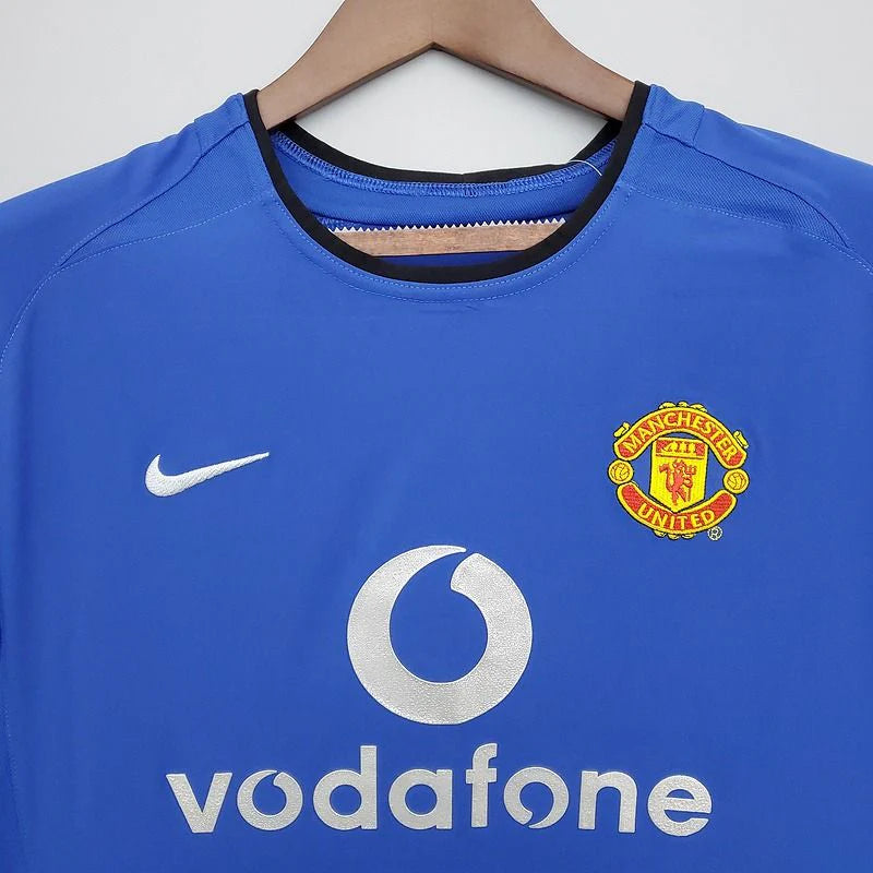 Manchester United 2002-2004 Retro Home Short Sleeve Jersey #7 Beckham Personalized UCL Patch Rare