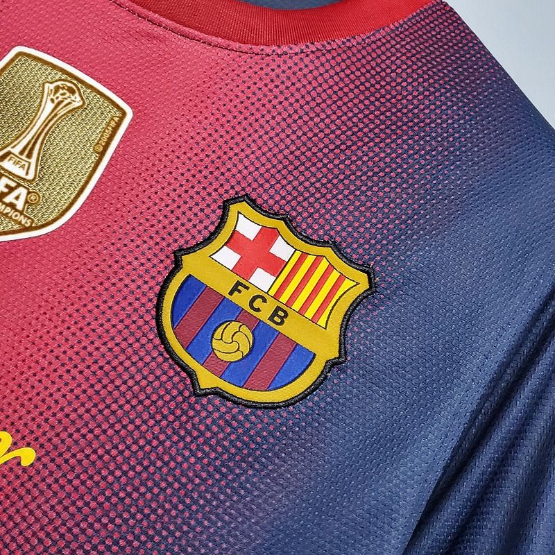 FC Barcelona 2012-13 Retro Home Jersey | Custom Name & Number | La Liga & UCL