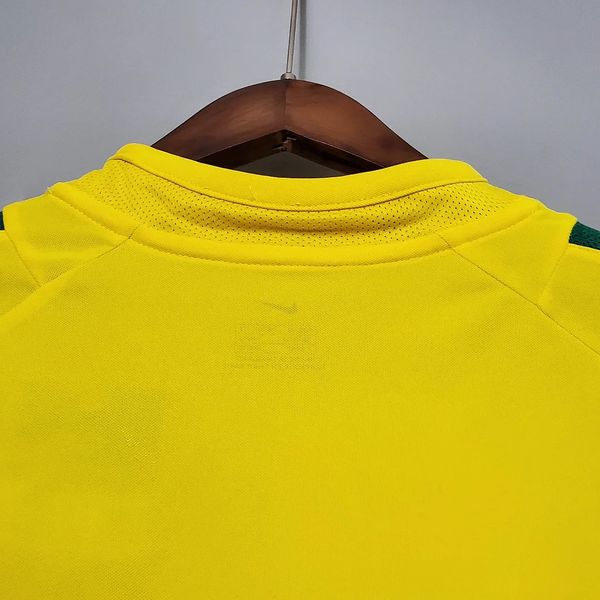 Brazil 2002 World Cup Retro Home Short Sleeve Jersey WC Patch Personalized Rare Collector