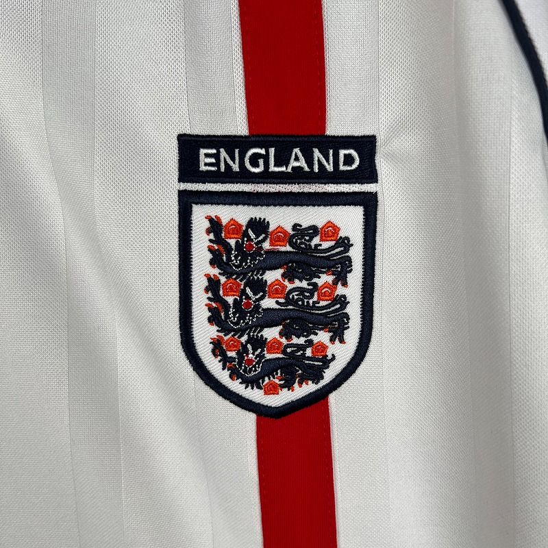 England 2002 World Cup Retro Home Short Sleeve Jersey WC Patch Personalized Rare