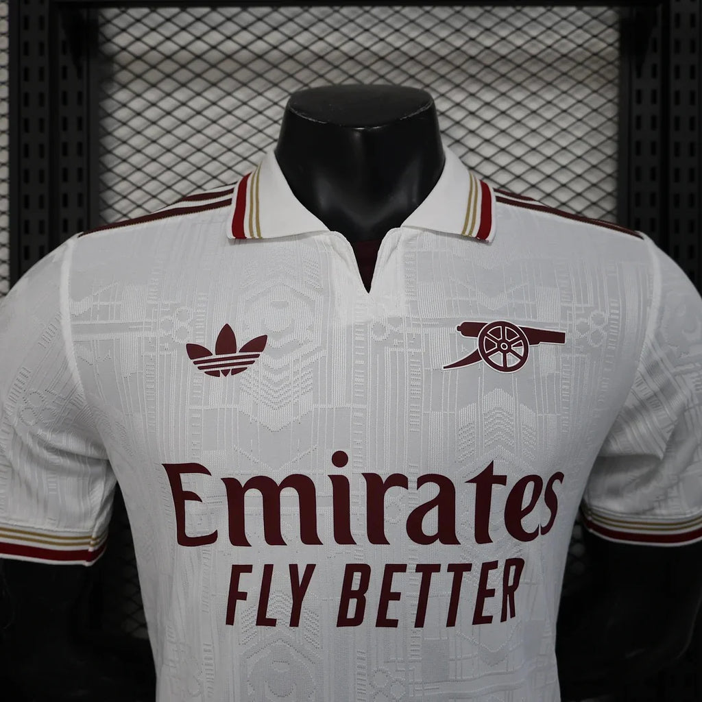 Arsenal FC 2025-2026 Authentic Away Jersey | Custom Name & Number Men's Match Shirt - Short Sleeve Lightning Bolt Edition with Optional UCL or Premier League Patches
