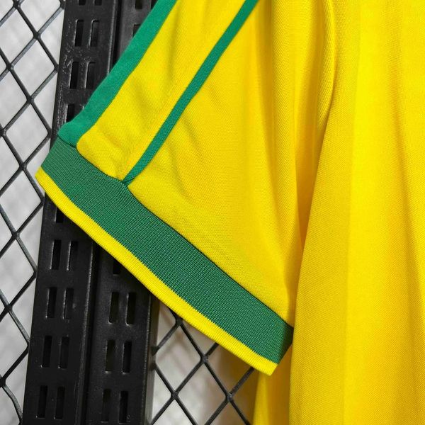 Brazil 1998 Retro Home Short Sleeve Jersey FIFA World Cup Patch Personalized Rare Ronaldo Rivaldo
