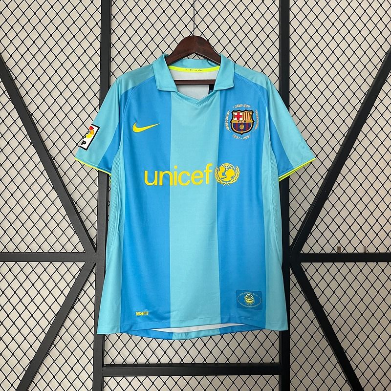 FC Barcelona 2007-08 Retro Blue Away Jersey | #14 Thierry Henry | La Liga