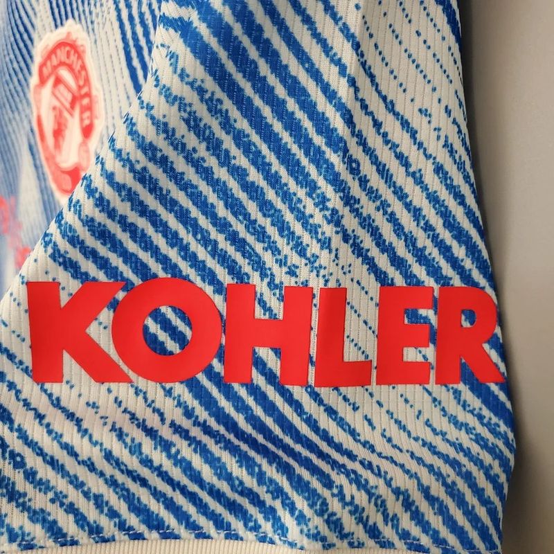 Manchester United 2021-2022 Retro Away Short Sleeve Jersey UCL Personalized PL UCL Patch Rare