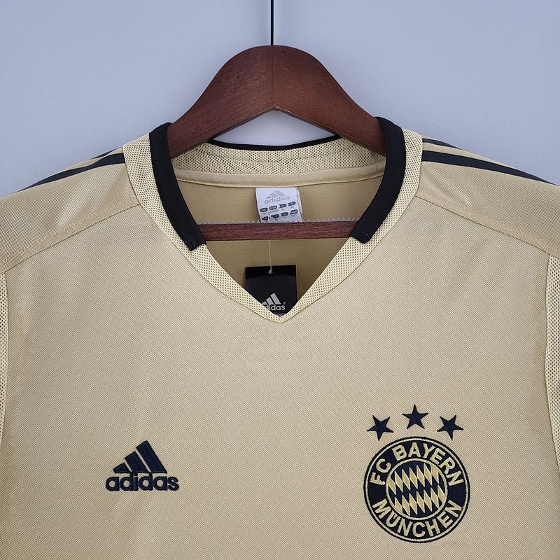 Bayern Munich 2003-2004 Retro Away Short Sleeve Jersey UCL Patch Personalized Rare Ballack Makaay Kahn