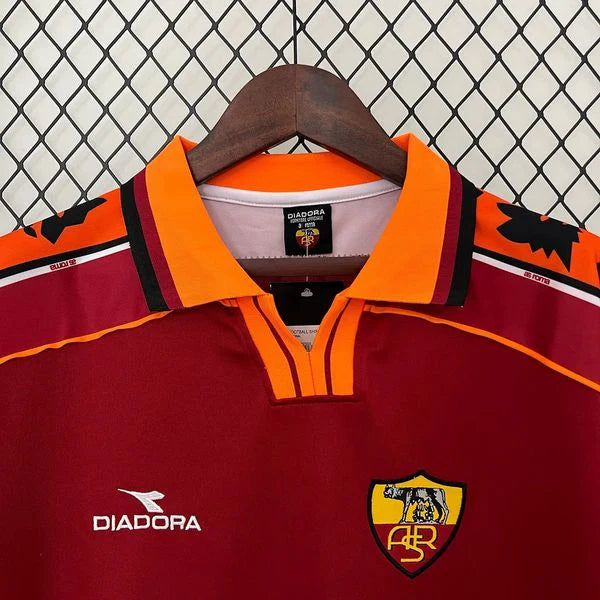 Retro AS Roma 1998-99 Home Jersey #10 Totti