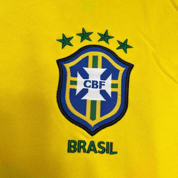 Brazil 1998 Retro Home Short Sleeve Jersey #2 Cafu World Cup Patch Personalized Rare