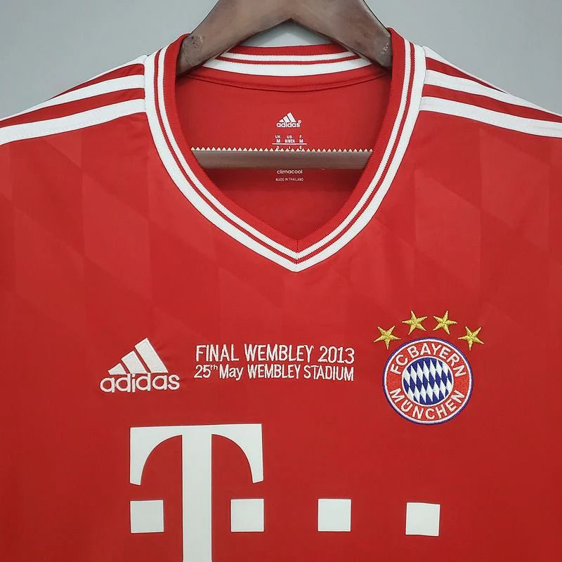 Bayern Munich 2013-2014 Retro Home Long Sleeve Jersey UCL Final Personalized UCL Patch Rare Robben Ribery