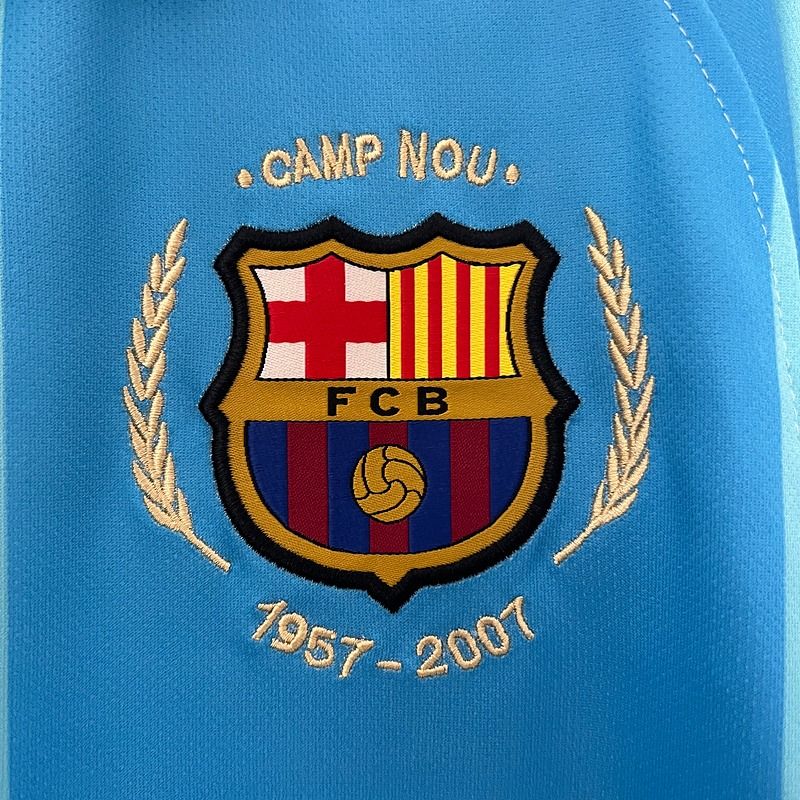 FC Barcelona 2007-08 Retro Blue Away Jersey | #14 Thierry Henry | La Liga