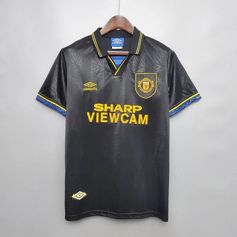 Manchester United 1993-1994 Retro Away Short Sleeve Jersey Personalized Rare Cantona Double