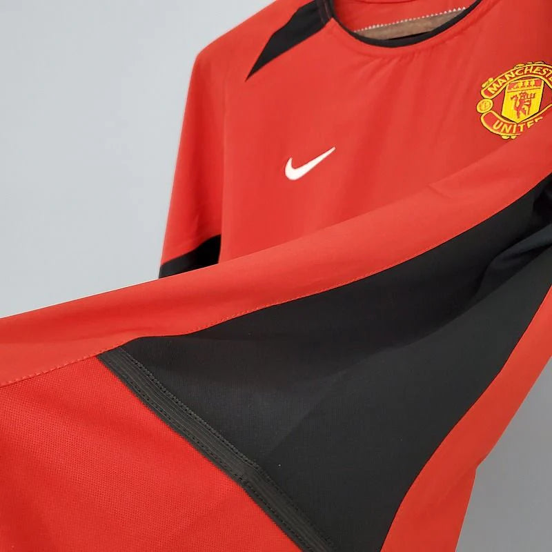 Manchester United 2002-2004 Retro Home Long Sleeve Jersey Personalized PL UCL Patch Rare Collector