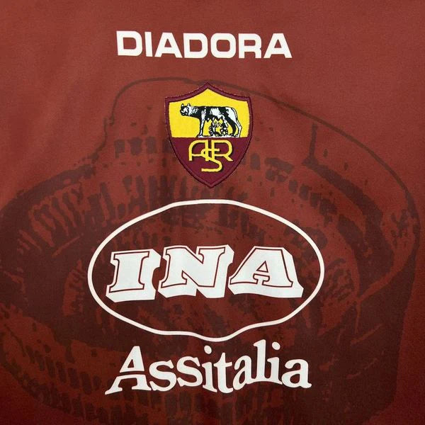 Retro AS Roma 1997-98 Home Jersey Short Sleeve #10 Totti