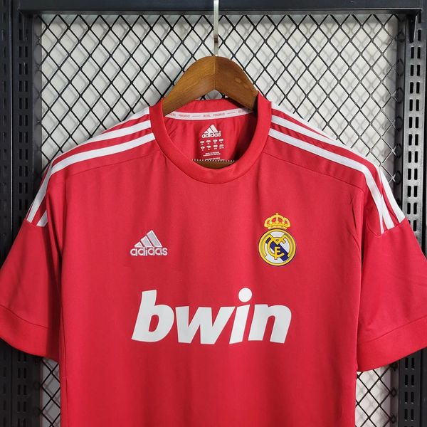 2011/12 Real Madrid Retro Away Red Jersey #7 Ronaldo UCL Personalized