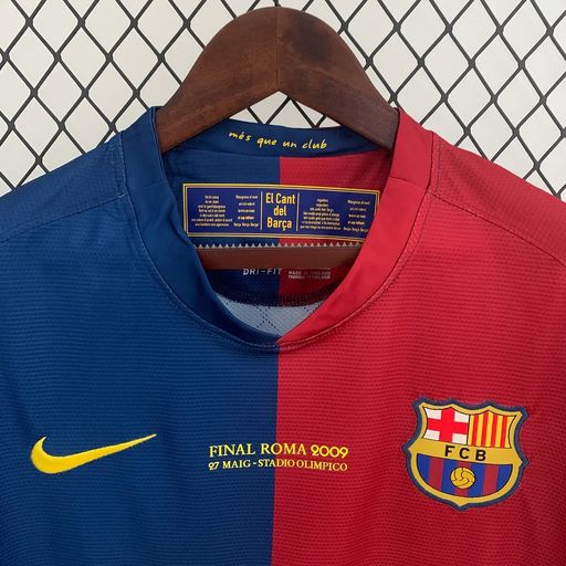 FC Barcelona 2008-09 Retro UCL Final Home Long Sleeve Jersey | #10 Lionel Messi