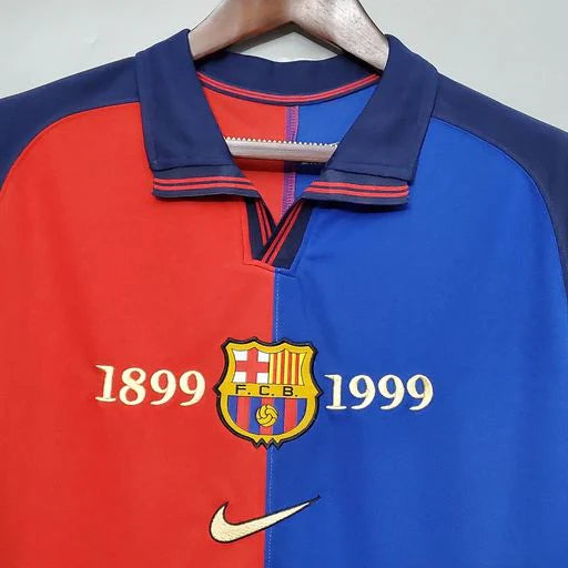 FC Barcelona 1999 Centenary Retro Home Jersey | #4 Pep Guardiola | La Liga & UCL