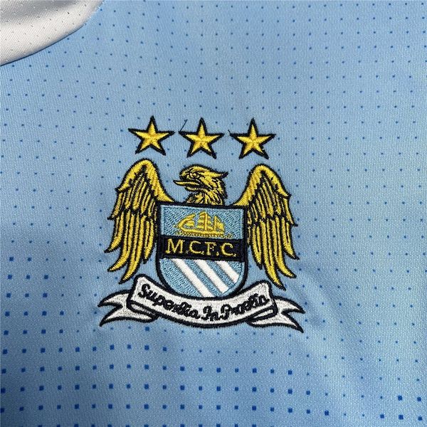 Manchester City 2011-2012 Retro Home Short Sleeve Jersey #21 Silva Personalized PL Patch Rare