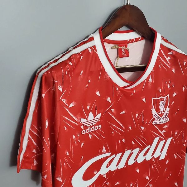 1989-1991 Liverpool Retro Red Home Short Sleeve Jersey Classic Kit