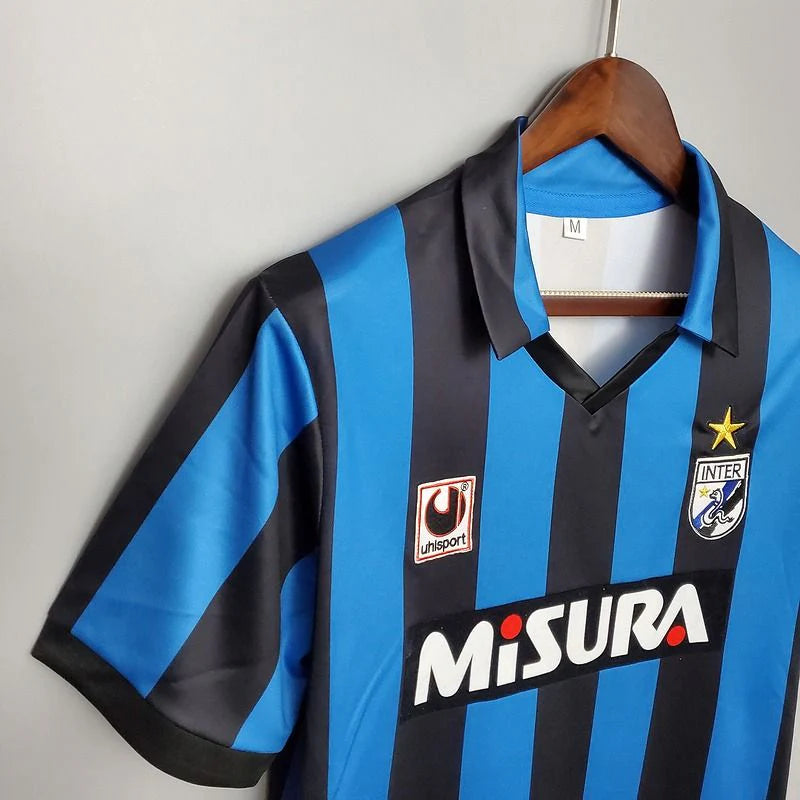 Inter Milan 1988-1990 Retro Home Short Sleeve Jersey #3 Massimo Tarantino Personalized Rare Collector