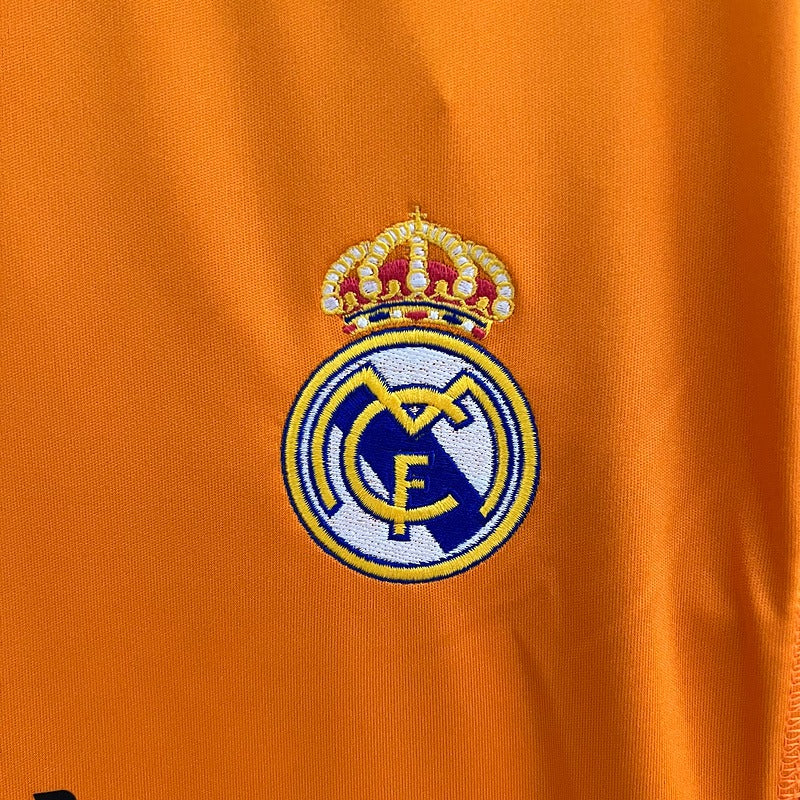 2013/14 Real Madrid Retro Away Orange Jersey UCL Patch Personalized