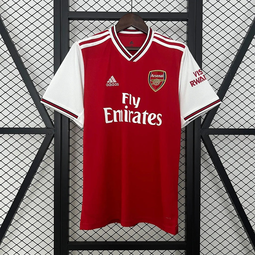 Arsenal FC 2019-2020 Retro Home Jersey | Nicolas Pépé #19 Men's Soccer Shirt - Short Sleeve Modern Heritage Edition with Optional Premier League Patches