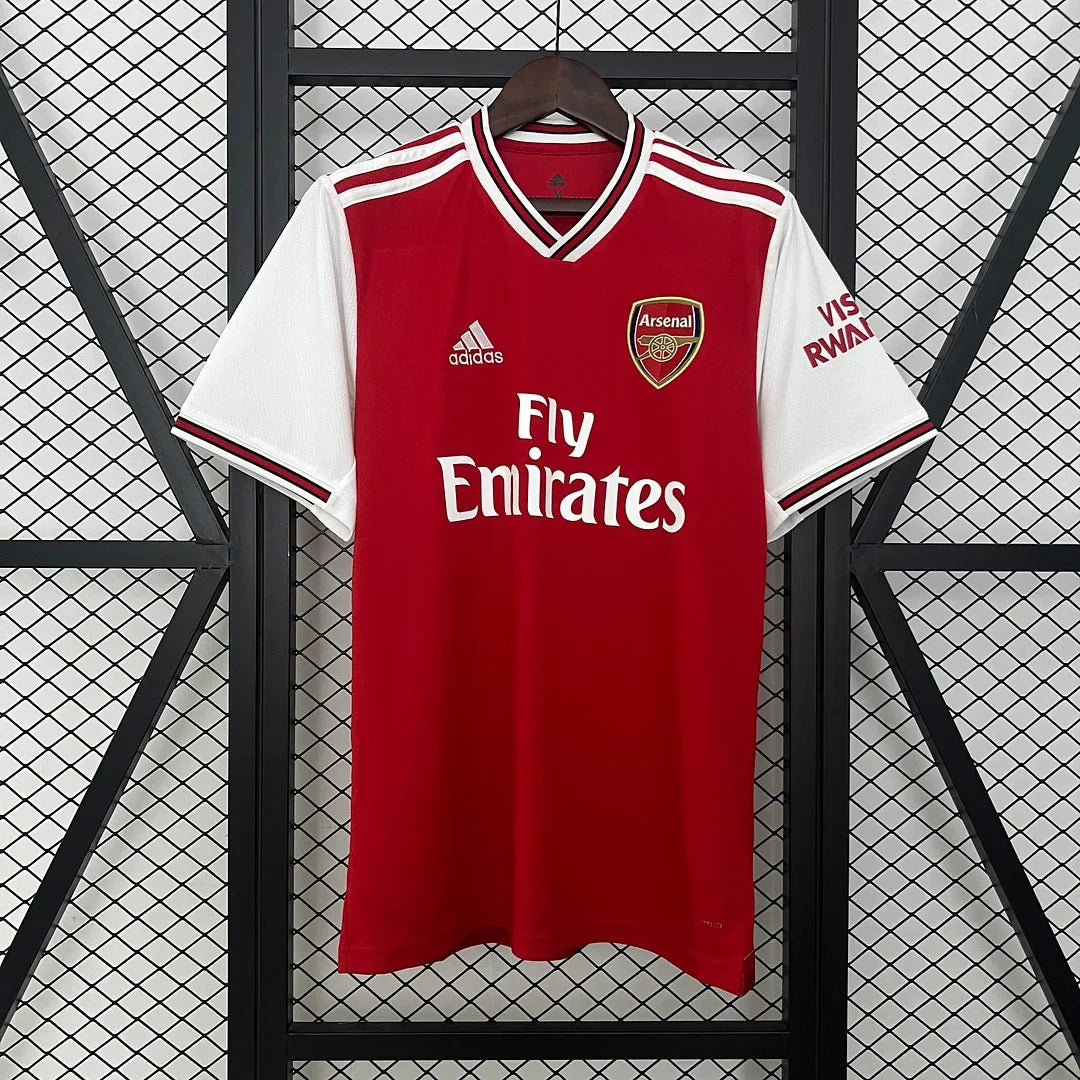 Arsenal FC 2019-2020 Retro Home Jersey | Nicolas Pépé #19 Men's Soccer Shirt - Short Sleeve Modern Heritage Edition with Optional Premier League Patches