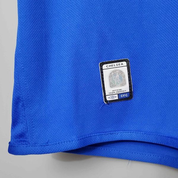 Chelsea FC 2003-2005 Retro Home Short Sleeve Jersey #9 Crespo Personalized PL UCL Patch