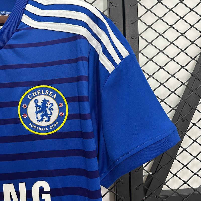 Chelsea FC 2014-2015 Retro Home Short Sleeve Jersey #11 Drogba Personalized PL Patch Rare