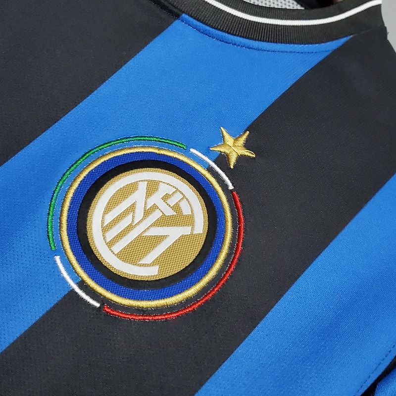 Inter Milan 2009-2010 Retro UCL Final Home Short Sleeve Jersey #9 Eto'o Personalized Rare