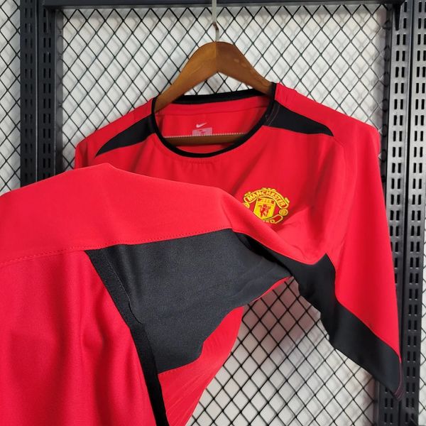Manchester United 2002-2004 Retro Home Short Sleeve Jersey Personalized PL UCL Patch Rare Collector