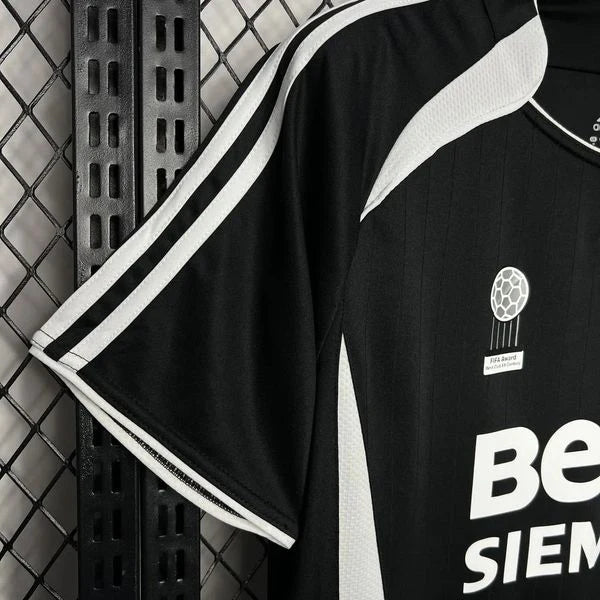 2006/07 Real Madrid Retro Away Black Jersey UCL Patch Personalized