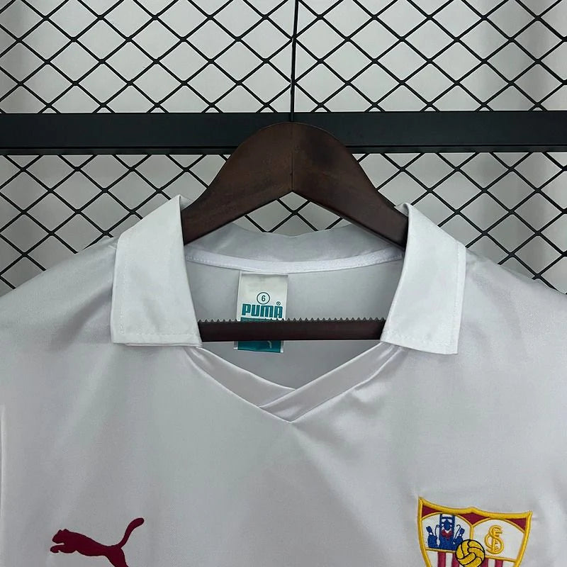 Sevilla FC 1987-1990 Retro Home Short Sleeve Jersey #8 Almeyda Personalized La Liga Patch