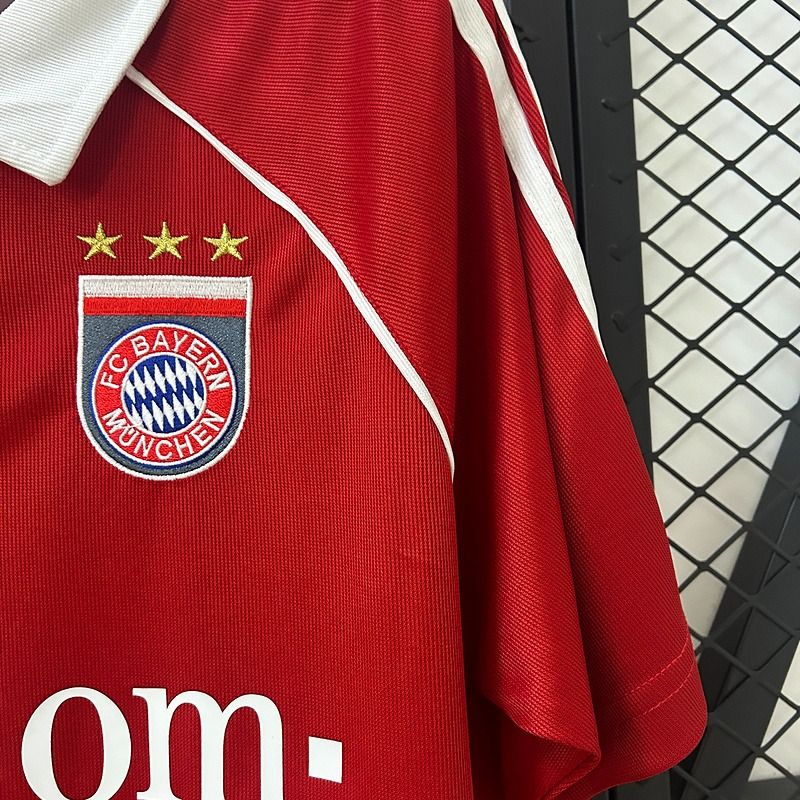 Bayern Munich 2005-2006 Retro Home Short Sleeve Jersey #13 Ballack Bundesliga Patch Personalized Rare